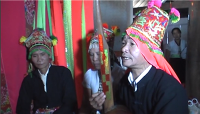 The ceremony of Kin Pang Then of the white Thái people in Na Nát village